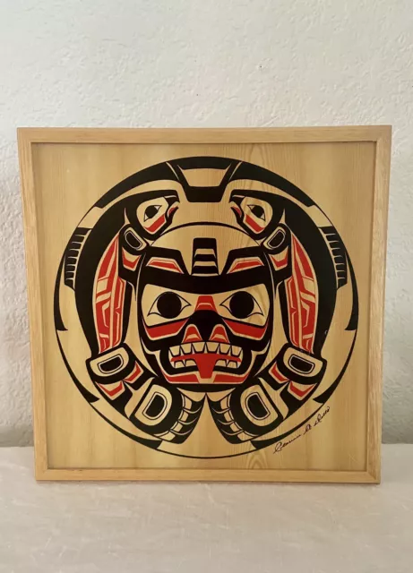 Haida West Coast Indian Box by Clarence A. Wells Blackfish Killer Whale Signed