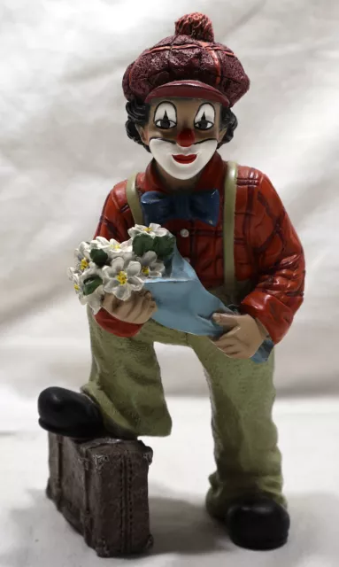 Gilde Clown - Mit Blumenstrauß und Koffer