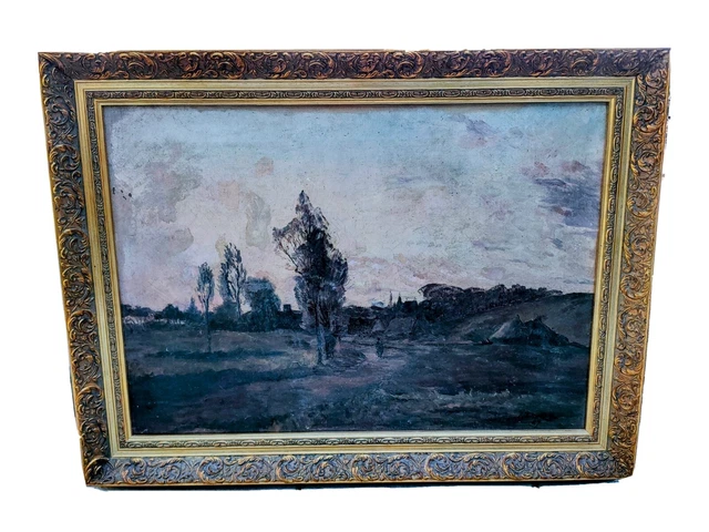 ANCIEN TABLEAU HUILE Sur Toile Portrait EUR 150,00 - PicClick FR