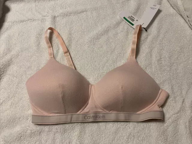 calvin klein Ladies Pink Unlined Bralette Size Large