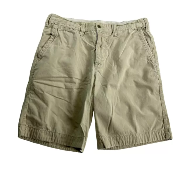 Polo Ralph Lauren Men's 100% Cotton Relaxed Fit Shorts Khaki • Size 33