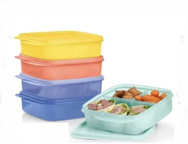 Tupperware Eco Lunch It Divided Container Set of  5 NEW