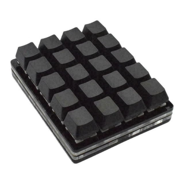 BLACK 24-KEY KEYPAD Mechanical Keyboards Custom Shortcut Keys W5C8 D7E9 ...
