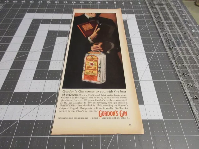 1959 Gordon's Distilled London Dry Gin - Print Ad