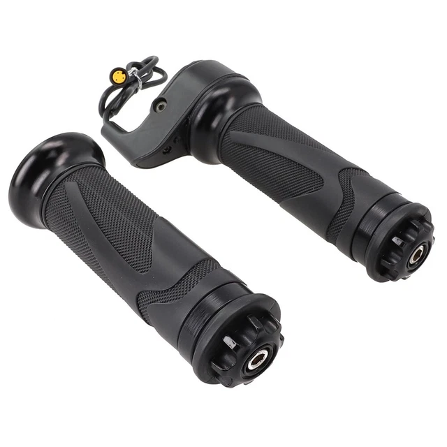 Accélérateur Velo Electrique Poignée D'accélérateur électrique à Demi-torsion 36 V Avec Indicateur De Puissance LED Verrouillage à Clé Pour Vélos électriques Scooters Noir Draisienne Electrique