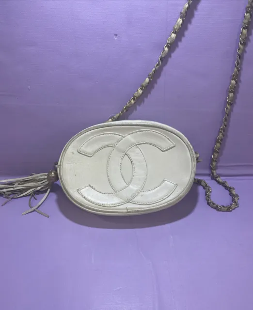 Vintage CHANEL Oval Lambskin Handbag at Rice and Beans Vintage