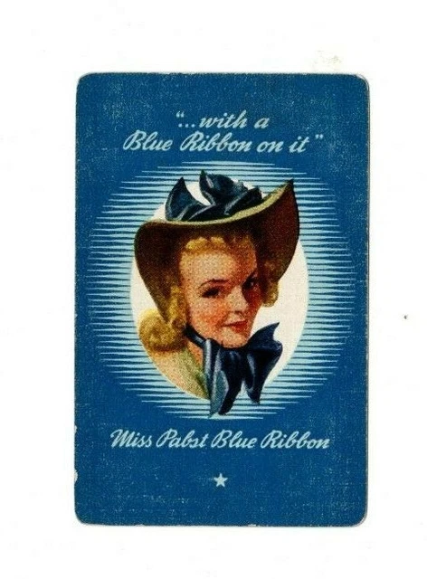 Vintage Playing Card Pabst Blue Ribbon Jack of Hearts for Good Friends