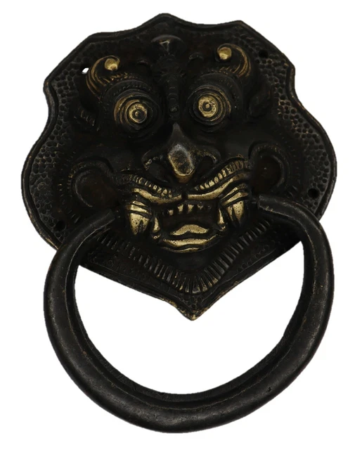 Lion Shape Antique Style Door Bell Handmade Brass Dragon Face Shape Door Knocker
