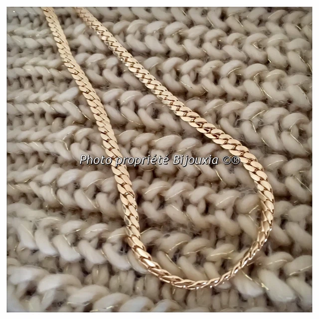 Collier Maille Plaqué Or Style Art Déco - Bijou Vintage - Occasion