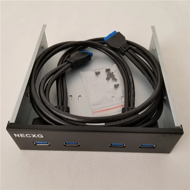 Motherboard 20P to 4-Port USB 3.0 A F Host Case 5.25" Bracket Holder Cable CORD