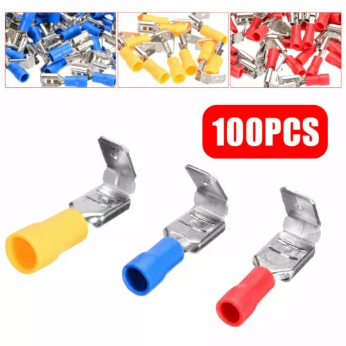 100x Cosse Electrique Isolée à Sertir Connecteur Terminal Crimp Assortiment