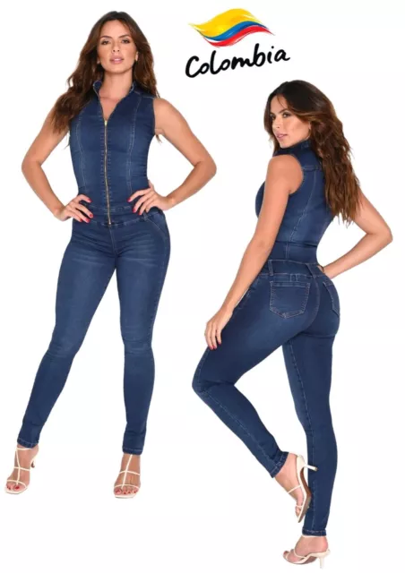 BUTT LIFTER PUSH Up Jeans Pantalon Colombian Mujer Levanta Cola Denim  Jumpsuit $84.99 - PicClick