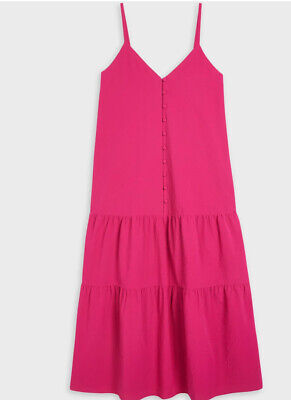 ted panettiere, Luaan, rosa intenso, abito cami a più livelli 10, nuovo con etichette prezzo disponibile £150