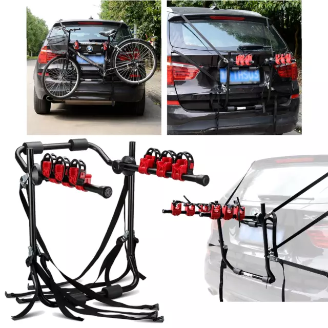3 Bike Carrier For Car Trunk Mount Rack Bicycle Stand Cycle Universal Car Rack