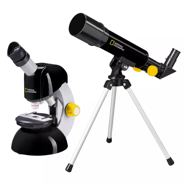 Set Telescopio + Microscopio Colore Nero National Geographic