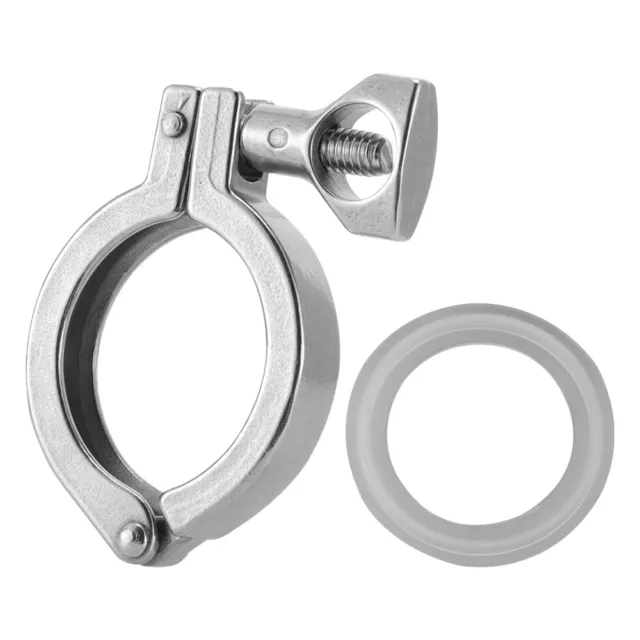 Stainless Steel Tri-Clamp with Silicone Gasket - Heavy Duty