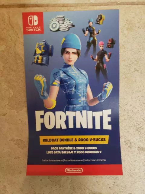 Nintendo Switch Console with Fortnite Wildcat Game Bundle 