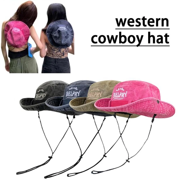 Cappello Cowboy Moda Colore Unisex Wetsern Cappellini Cowboy Abiti Casual