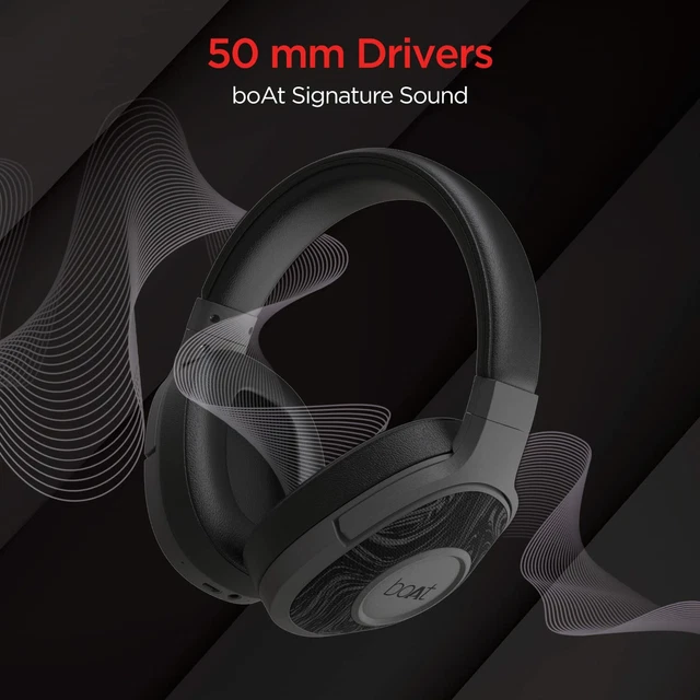 Boat Rockerz 550 Bluetooth sans Fil Sur Oreille Casque Avec Micro(Noir)