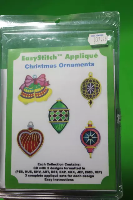 Dalco Easy Stitch EasyStitch Aplique CD Disco Bordado Adornos de Navidad