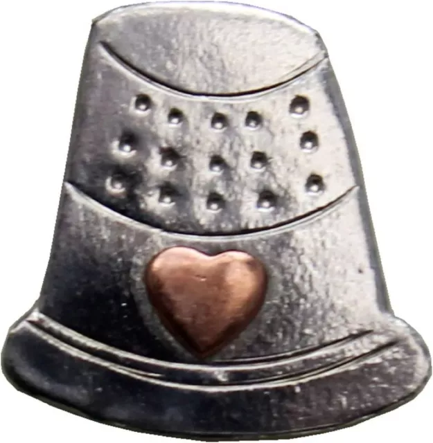 Puffin & Company Thimble Needle Nanny Magnetic Needle Minder Holder, Brooch