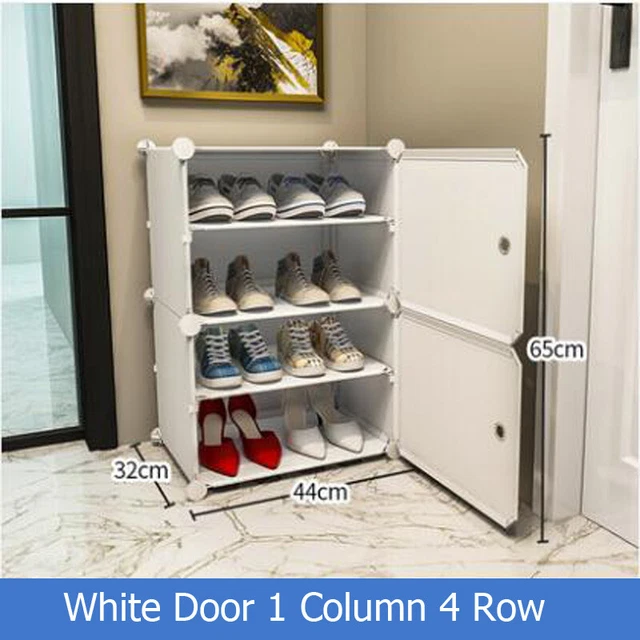 Clear door cube diy sales shoe cabinet