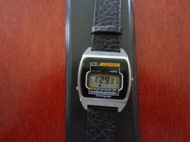  Ruhla Ddr Lcd Chronograph Quarz Uhr Kaliber 22-02