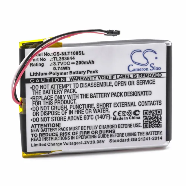 Batterie 200mAh Li-Po pour Nest Learning Thermostat 1. Generation, TL363844