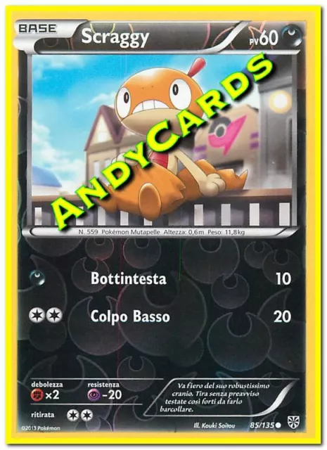 Scraggy 85/135 - Comune Reverse - Plasma Storm - Italiana - Pokemon Andycards