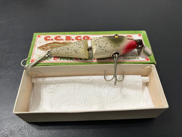 Leurre Creek Chub Vintage Bois - Pikie Yeux Géants - Motif Ombre Argentée (rare)