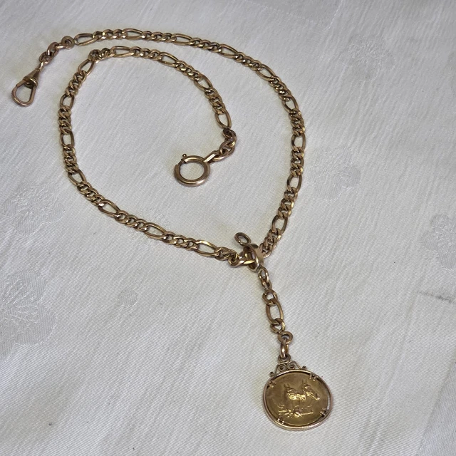 Chaîne De Montre à Gousset (châtelaine) En Or 18 Carats - 23.40 Grammes, Occasion En TBE