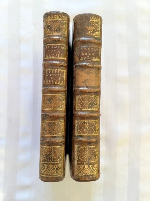 Abbé Pluche - Le Spectacle De La Nature, De La Démonstration évangélique - Édition Originale (XVIIIème), Reliure Cuir