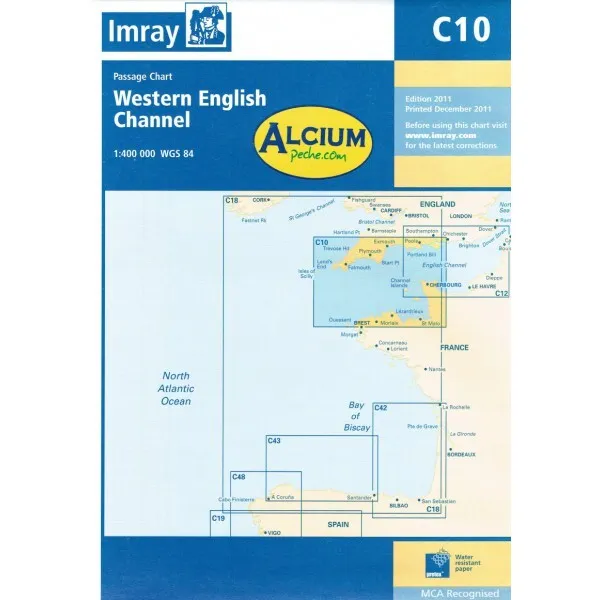 CARTE MARINE IMRAY C10 WESTERN ENGLISH CHANNEL Alciumpeche