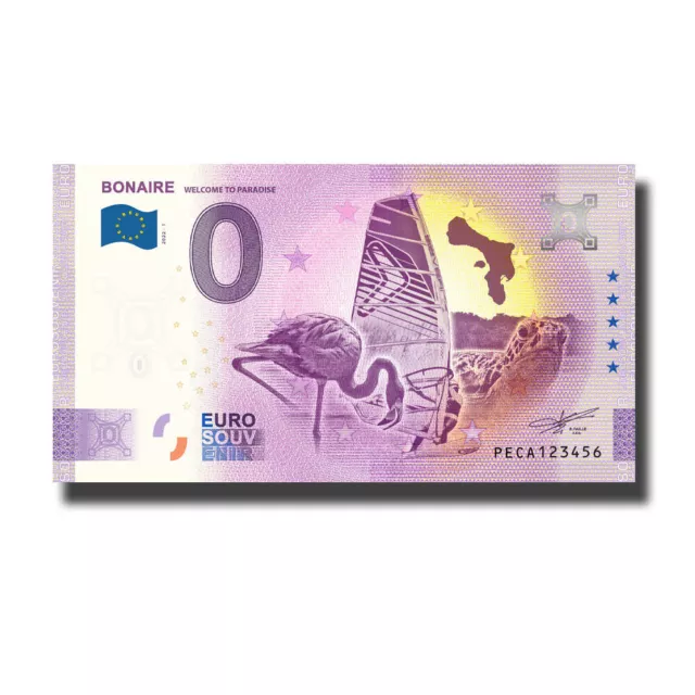 0 Euro Souvenir Banknote Bonaire Netherlands PECA 2022-1 Sheine Billet