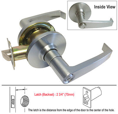 Satin Chrome Privacy bedroom bathroom commercial lock lever ANSI Grade 2