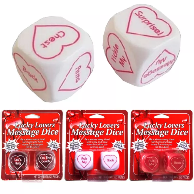 2 Packs Adult Couples Dice Game Lovers Message Party Novelty Gift Valentine Fun