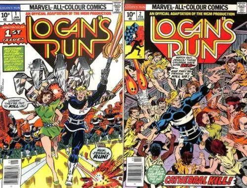 Logan's Run #1-7 (1977) Complete, 1st Backup Story Featuring Thanos~ VF-