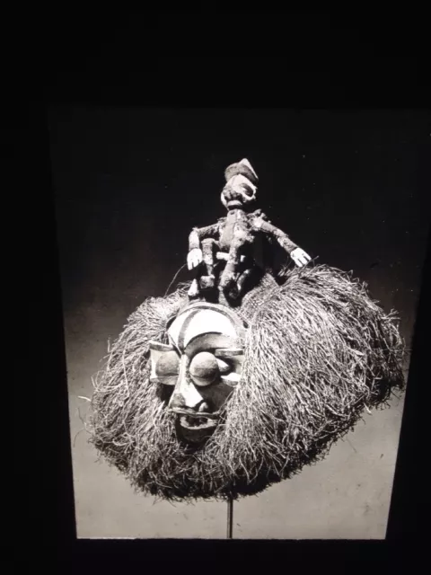 Yaka Zaire Circumcision Ceremony Mask: African Tribal Art Vintage 35mm Slide