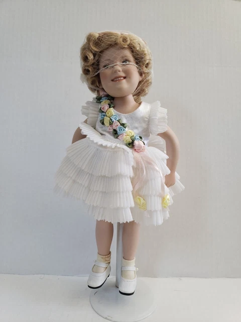 Danbury Mint-Shirley Temple Movie Classics- Baby Take A Bow Doll W/ Stand