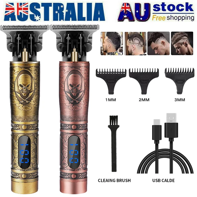 Professional LCD Display Hair Trimmer Zero Gapped T-Blade Hair Clippers for Men