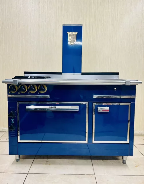 MORICE BLUE & CHROME 120 Exclusive Custom Made French Stove / Range Cooker