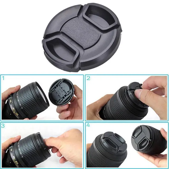 49mm Lens Cap center pinch snap on Front Cover string For Canon Nikon SALE J8R8