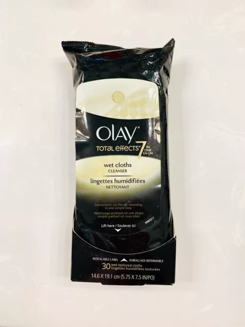 Olay Total Effects 7 In 1 Wet Cleansing Cloths Anti Aging 30 pack SEALED