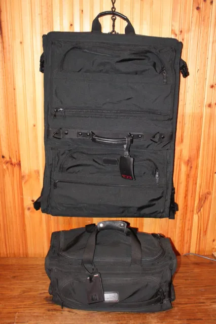 Tumi BLACK Nylon Carry On Weekender Duffel & Garment Bag