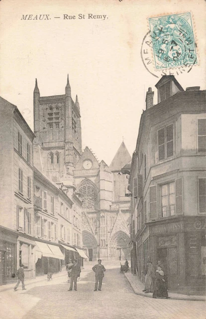 Cpa Seine Et Marne 77 Meaux Rue Saint Remy