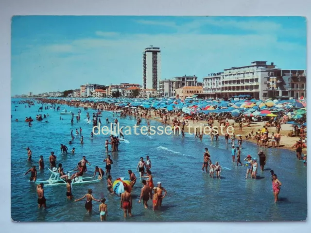 JESOLO LIDO lungomare spiaggia animata Venezia vecchia cartolina 170