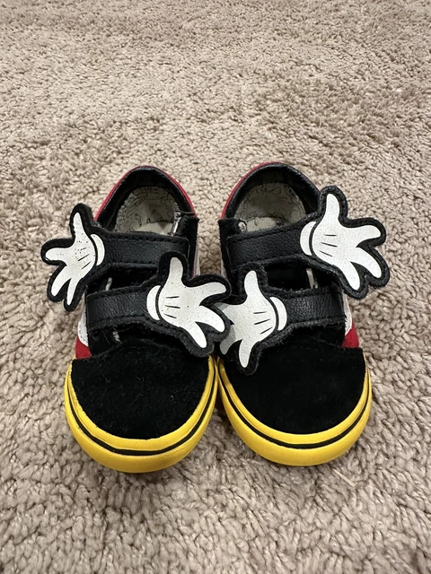 VANS X DISNEY Old Skool V Mickey Mouse Hug Yellow Red Black Youth 79.00 PicClick