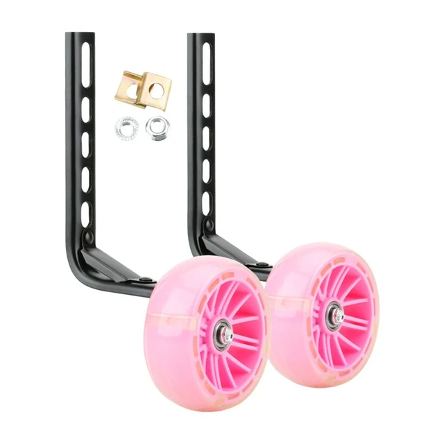 Stabilisateurs De Vélo Pour Enfants De 30,5 Cm, 35,6 Cm, 40,6 Cm, 45,7 Cm, 50,8 Cm, Roues D'entraînement Silencieuses, Roues Clignotantes Avec Stabilisateur De Vélo Réglable