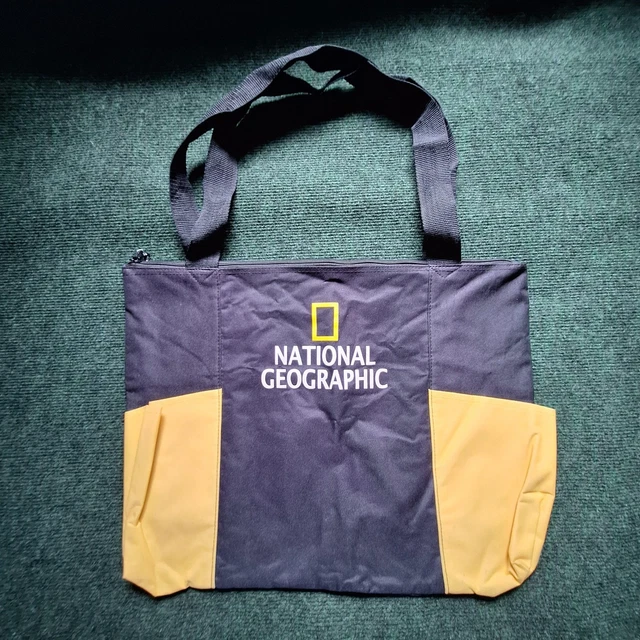 NATIONAL GEOGRAPHIC TOTE Bag Two Pocket Zipper Top Shoulder