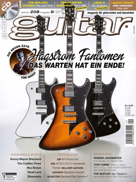 Guitar 09 2017 Avec Gitarre Playalongs Et Test Hagstrom Fantomen Électrique